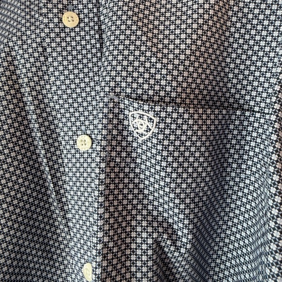 Ariat Blue Micro-Pattern Button-Down Shirt - Picture 2 of 2